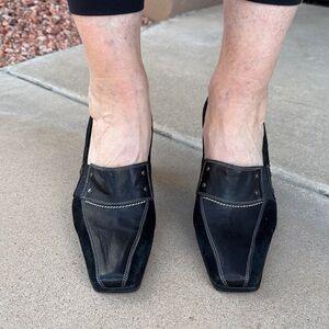 Sesto Meucci Black Leather Heels